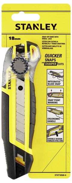 Produktbild: STANLEY STHT10500-0 Cutter 18mm mit Feststellrad 1St.