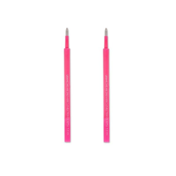 Produktbild: Legami 2 Set mit 2 Ersatzpatronen f&uuml;r Gelstift - Lovely Friends - Neon Pink