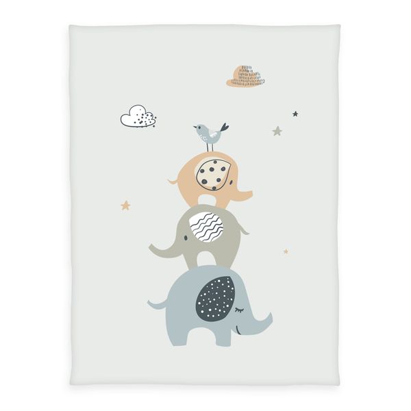 Produktbild: babybest&reg; 1440261014 - Elephants Microfaserflausch-Decke, 75 x 100 cm, 100% Polyester
