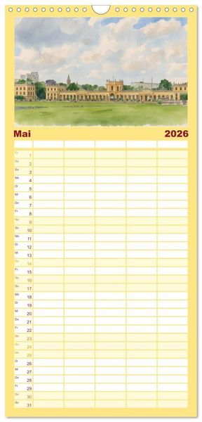 Produktbild: Familienplaner 2026 - DOCUMENTA-Stadt Kassel mit 5 Spalten (Wandkalender, 21 x 45 cm) CALVENDO