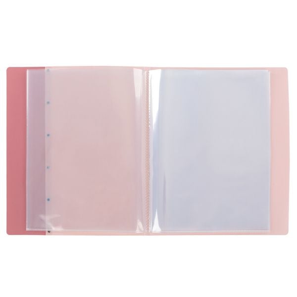 Produktbild: Idena Zeugnismappe Sichtbuch mit 12 Klarsichth&uuml;llen 100&micro; pastell rosa DIN A4