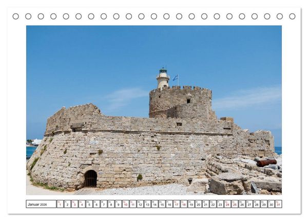 Produktbild: Rhodos, eine Sonneninsel (Tischkalender 2026 DIN A5 quer), CALVENDO Monatskalender