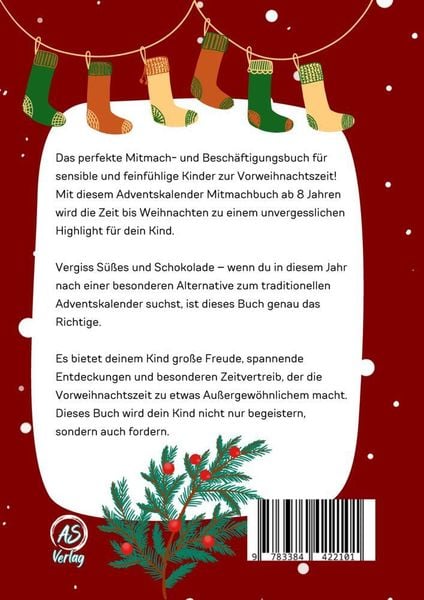Produktbild: Adventskalender-Mitmachbuch f&uuml;r Schulkinder ab 8 Jahren. 24 Tage voller Entdeckungen: