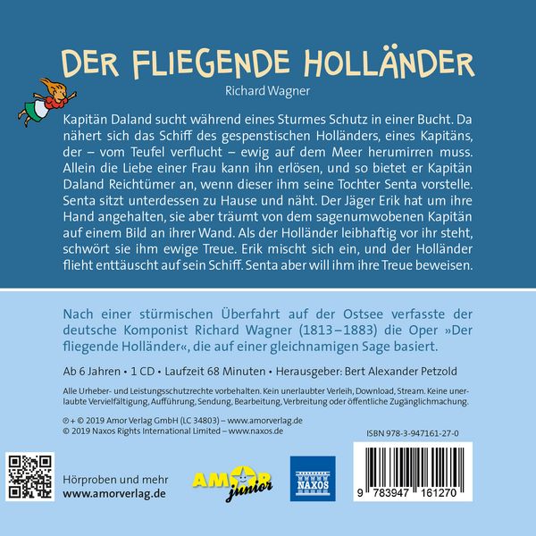 Produktbild: Der fliegende Holl&auml;nder, Gro&szlig;e Oper f&uuml;r kleine H&ouml;rer, Die ZEIT-Edition