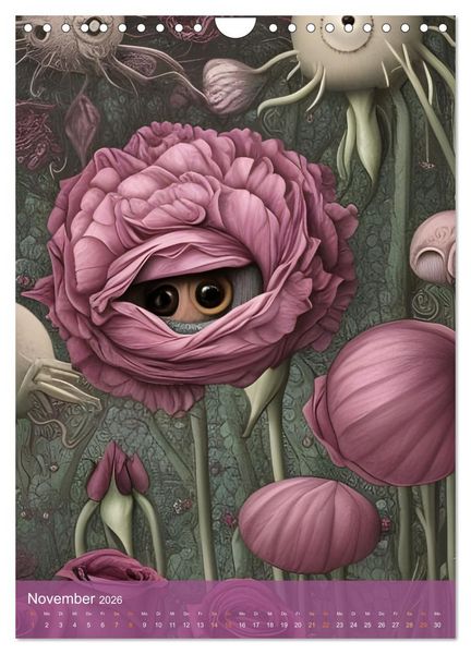 Produktbild: Rosige Aussichten - Diese Blumen beobachten dich auf Schritt und Tritt (Wandkalender 2026 DIN A4 hoch), CALVENDO Monatskalender
