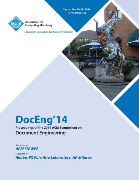 Produktbild: DocEng14 14th ACM SIGWEB International Symposium on Document Engineering