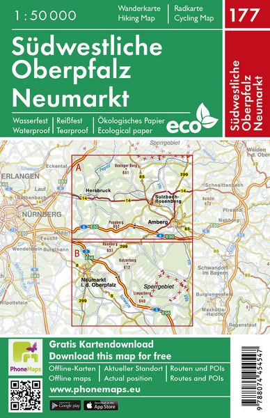 Produktbild: S&uuml;dwestliche Oberpfalz, Neumarkt, Wander - Radkarte 1 : 50 000