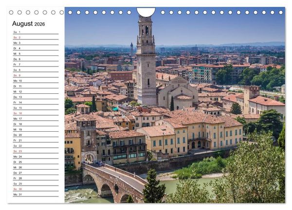 Produktbild: VERONA Historisches Stadtherz (Wandkalender 2026 DIN A4 quer), CALVENDO Monatskalender