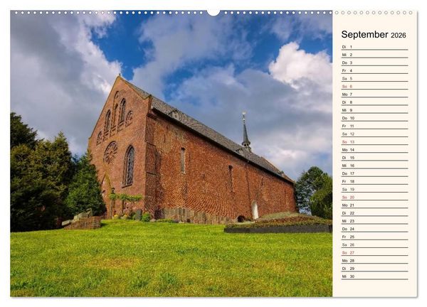 Produktbild: Kirchen in Ostfriesland (Wandkalender 2026 DIN A2 quer), CALVENDO Monatskalender