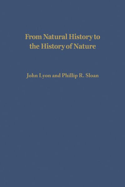 Produktbild: From Natural History to the History of Nature