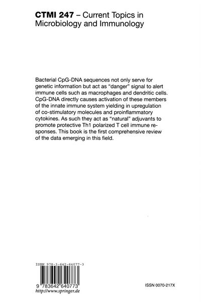 Produktbild: Immunobiology of Bacterial CpG-DNA