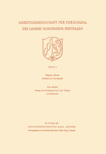 Produktbild: Probleme der Kernphysik. Isotope als Forschungsmittel in der Chemie und Biochemie