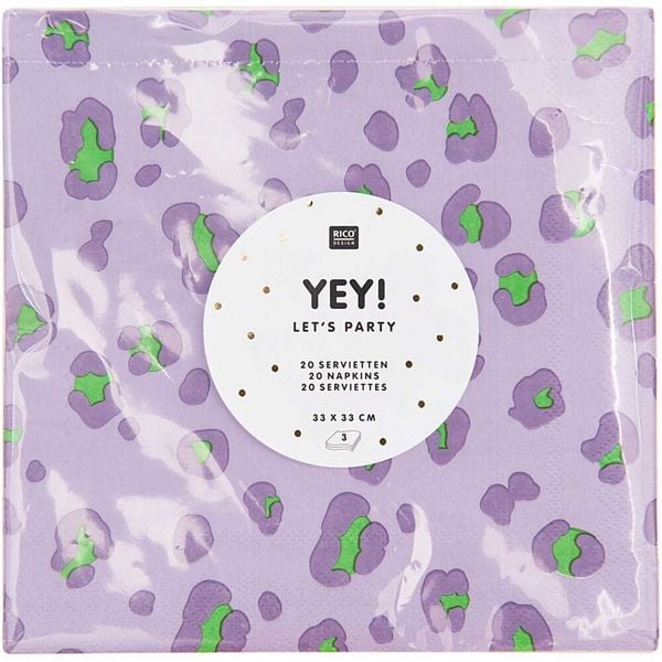 Produktbild: Servietten Acid Leo, flieder/gr&uuml;n, MIX