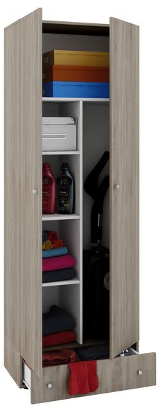 Produktbild: Holz Besenschrank Staubsauger Putzschrank Vandol S