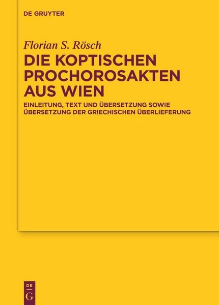 Produktbild: Die koptischen Prochorosakten aus Wien