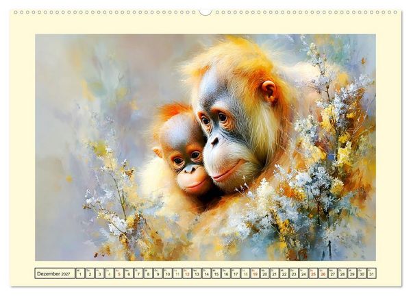 Produktbild: Orang-Utans. Verspielt und voller Lebensfreude (hochwertiger Premium Wandkalender 2027 DIN A2 quer), Kunstdruck in Hochglanz