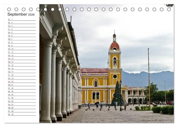 Produktbild: Nicaragua - Vulkane und Kolonialarchitektur (Tischkalender 2026 DIN A5 quer), CALVENDO Monatskalender