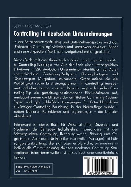 Produktbild: Controlling in deutschen Unternehmungen