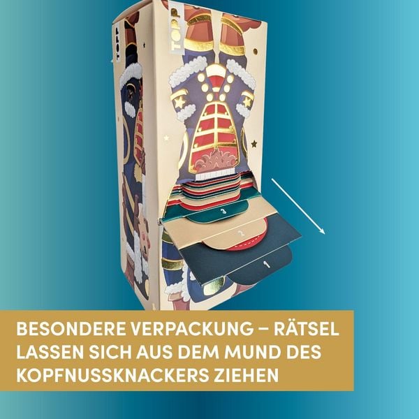 Produktbild: Der neue Kopfnussknacker &ndash; R&auml;tsel-Adventskalender (blaue Edition &ndash; 2026)