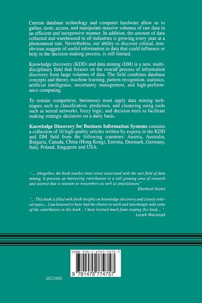Produktbild: Knowledge Discovery for Business Information Systems