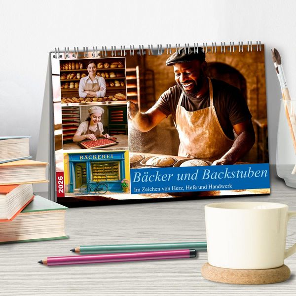Produktbild: B&auml;cker und Backstuben (Tischkalender 2026 DIN A5 quer), CALVENDO Monatskalender