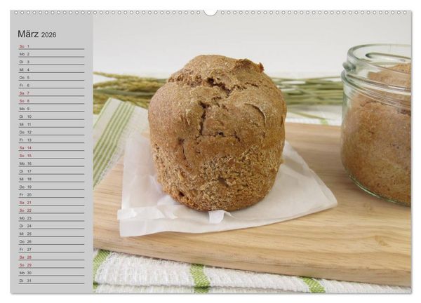 Produktbild: Frisch gebackene Brote und Br&ouml;tchen (hochwertiger Premium Wandkalender 2026 DIN A2 quer), Kunstdruck in Hochglanz