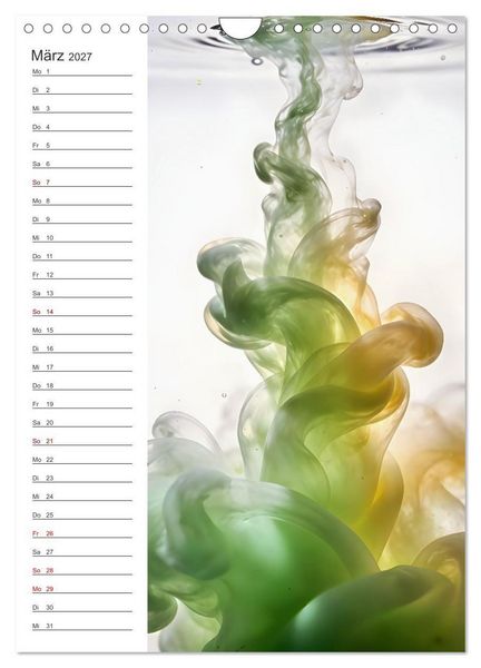 Produktbild: Quiet Fluids - Fluid Art Farben zwischen Wasser und Licht (Wandkalender 2027 DIN A4 hoch), CALVENDO Monatskalender