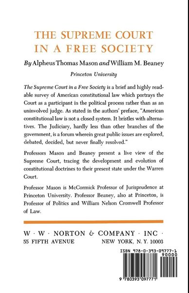 Produktbild: The Supreme Court in a Free Society