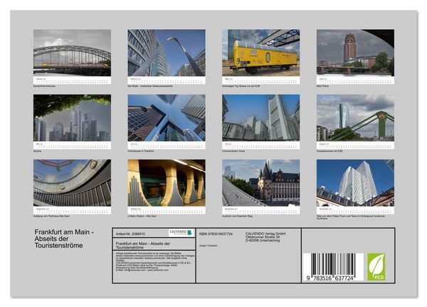 Produktbild: Frankfurt am Main - Abseits der Touristenstr&ouml;me (Wandkalender 2026 DIN A4 quer), CALVENDO Monatskalender