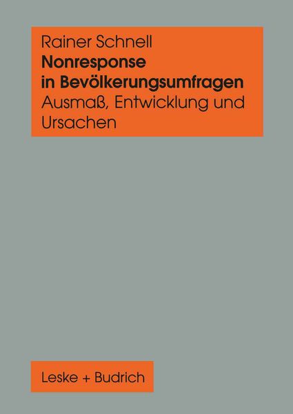 Produktbild: Nonresponse in Bev&ouml;lkerungsumfragen