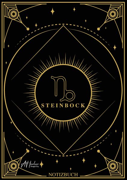 Produktbild: Edles Notizbuch Sternzeichen Steinbock | Designed by Alfred Herler