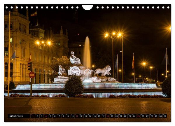 Produktbild: Madrid bei Nacht (Wandkalender 2026 DIN A4 quer), CALVENDO Monatskalender