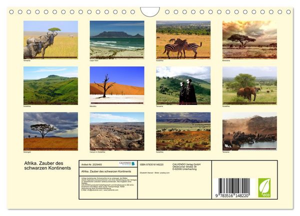 Produktbild: Afrika. Zauber des schwarzen Kontinents (Wandkalender 2026 DIN A4 quer), CALVENDO Monatskalender