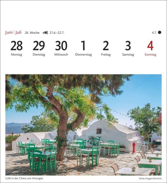 Produktbild: Griechische Inseln Sehnsuchtskalender 2027 - Wochenkalender mit 53 Postkarten
