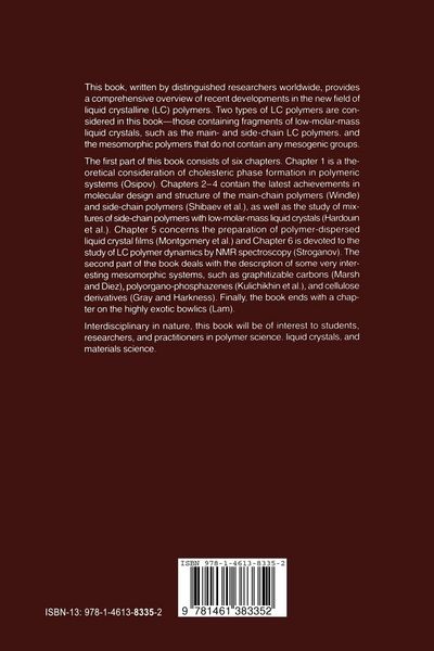 Produktbild: Liquid Crystalline and Mesomorphic Polymers