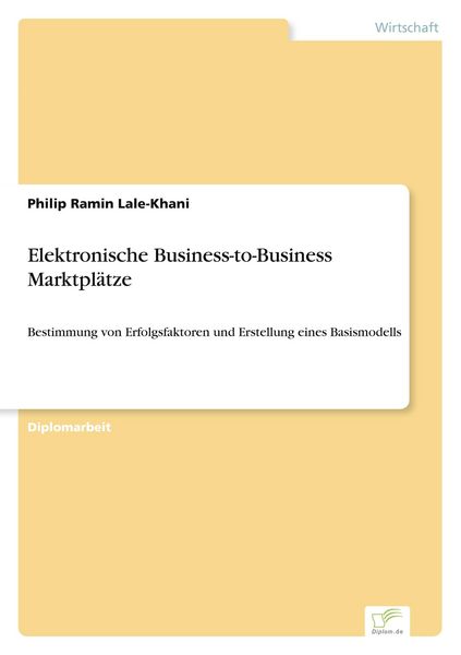 Produktbild: Elektronische Business-to-Business Marktpl&auml;tze