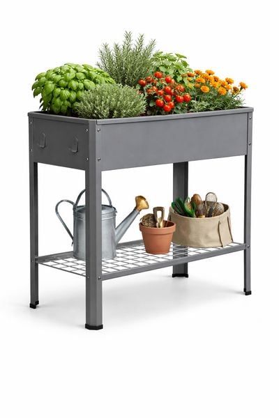 Produktbild: Metall Beet Pflanzkasten Hochbeet 80x35 Balora XL