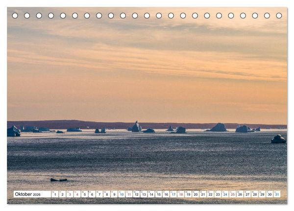 Produktbild: Scoresbysund - Sommer im gr&ouml;&szlig;ten und l&auml;ngsten Fjordsystem der Welt (Tischkalender 2026 DIN A5 quer), CALVENDO Monatskalender