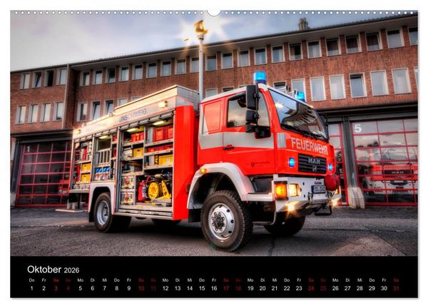 Produktbild: Berufsfeuerwehr Braunschweig (hochwertiger Premium Wandkalender 2026 DIN A2 quer), Kunstdruck in Hochglanz