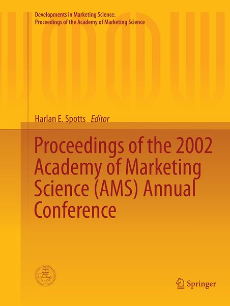 Produktbild: Proceedings of the 2002 Academy of Marketing Science (AMS) Annual Conference
