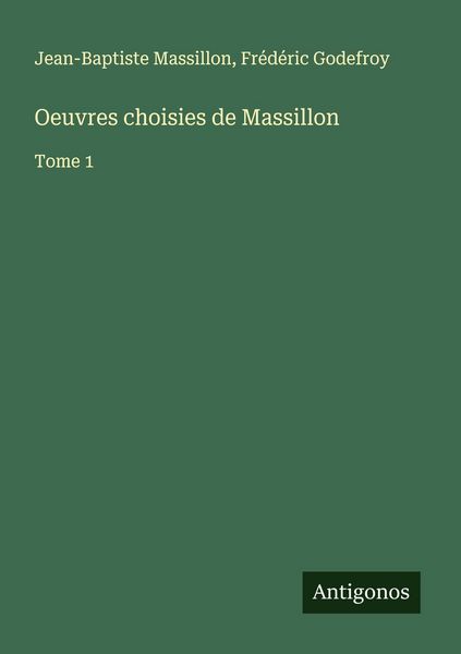 Produktbild: Oeuvres choisies de Massillon