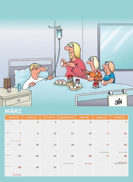 Produktbild: Uli Stein M&auml;nner Kalender 2027: Monatskalender f&uuml;r die Wand
