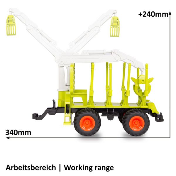 Produktbild: JAMARA 423256 Holzr&uuml;ckewagen mit Kranarm 1:24S