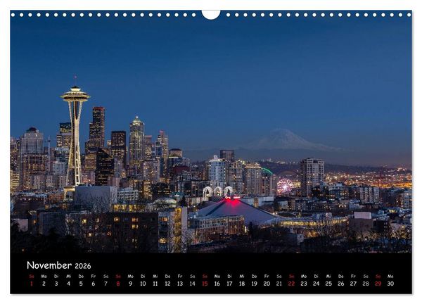 Produktbild: Leuchtende St&auml;dte (Wandkalender 2026 DIN A3 quer), CALVENDO Monatskalender