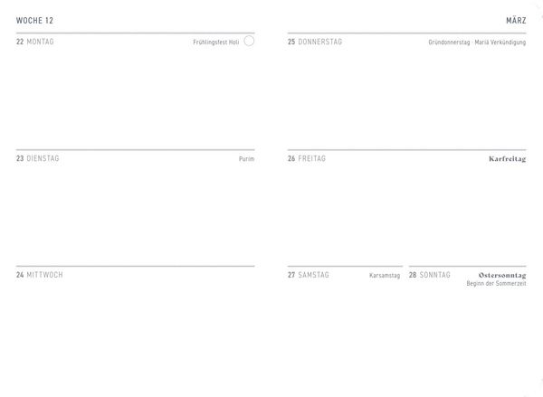 Produktbild: Wochenkalender 2027 - Purple