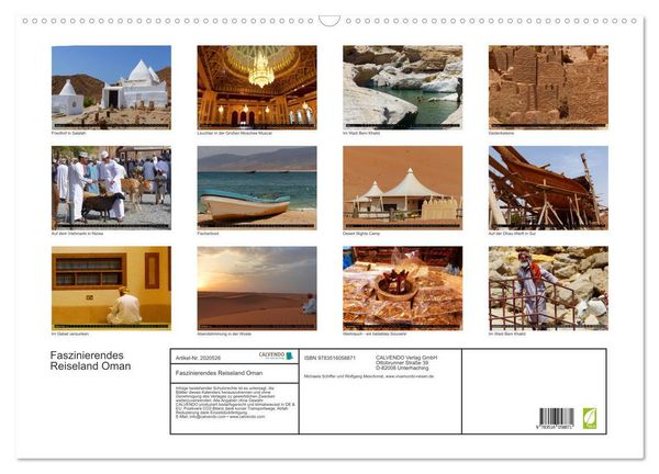 Produktbild: Faszinierendes Reiseland Oman (Wandkalender 2026 DIN A2 quer), CALVENDO Monatskalender