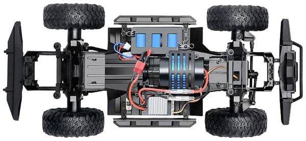 Produktbild: Amewi Dirt Climbing SUV Safari Brushed 1:10 RC Modellauto Elektro Crawler Allradantrieb (4WD) RtR 2,4 GHz Inkl. Akku und Ladeger&auml;t, mit Lichteffekt,