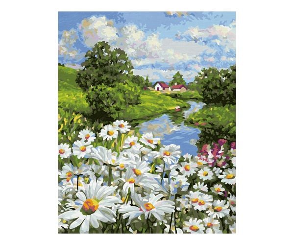 Schipper 609240899 - Malen nach Zahlen, Meisterklasse Klassiker, Margeritenwiese, 24x30cm