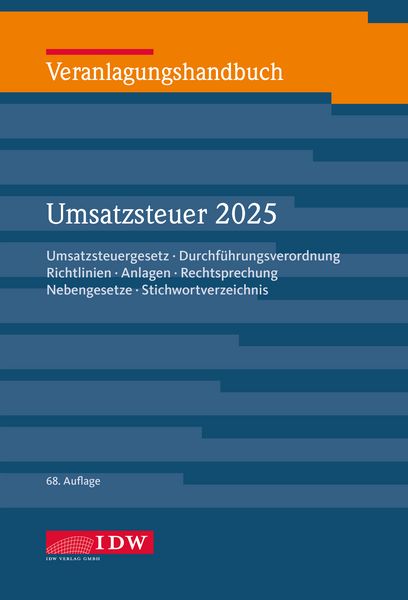 Produktbild: Veranlagungshandbuch Umsatzsteuer 2025, 68. Auflage