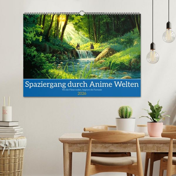 Produktbild: Spaziergang durch Anime Welten (Wandkalender 2026 DIN A2 quer), CALVENDO Monatskalender